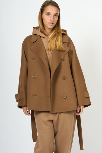 Trench Corto Louis Marrone Donna - 4