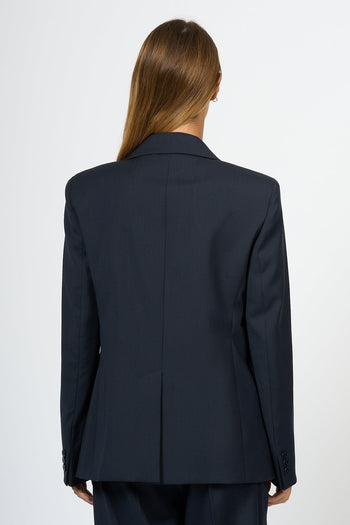 Weekend Blazer Lamine Monopetto Blu Donna - 5