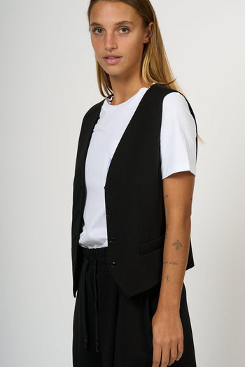 Weekend Gilet Aria in Jersey Nero Donna - 4