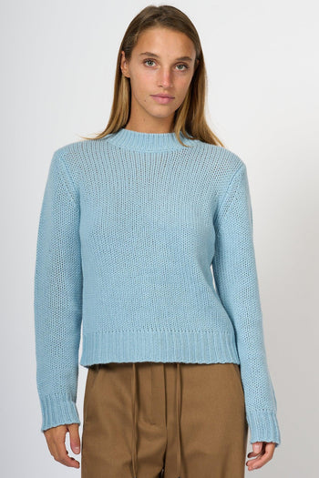 Weekend Maglia Dalida in Cashmere Azzurro Donna - 3