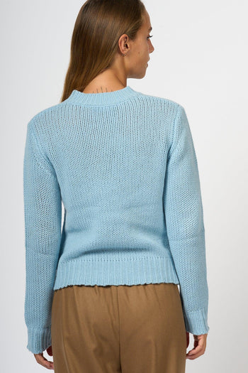 Weekend Maglia Dalida in Cashmere Azzurro Donna - 5