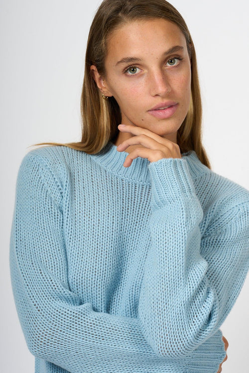 Weekend Maglia Dalida in Cashmere Azzurro Donna - 2