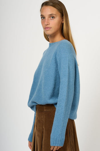 Weekend Maglia Ghiacci in Alpaca Azzurro Donna - 5