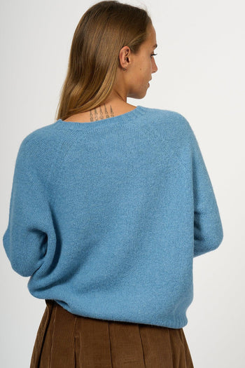 Weekend Maglia Ghiacci in Alpaca Azzurro Donna - 6