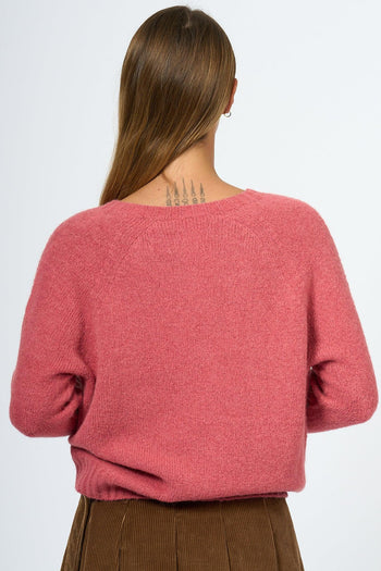 Weekend Maglia Ghiacci in Alpaca Ciliegia Donna - 4