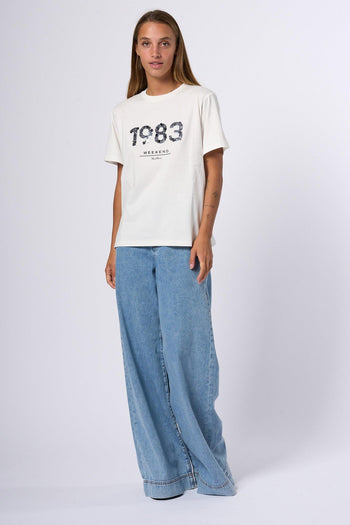 Weekend T-shirt Paillettes Bianco Donna - 3