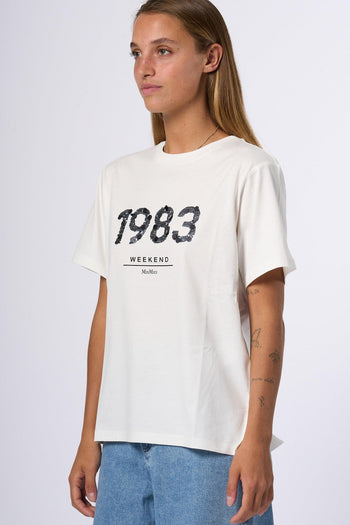 Weekend T-shirt Paillettes Bianco Donna - 4