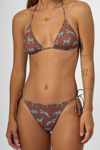 Saint Barth Bikini Zebre Marrone Donna - 2