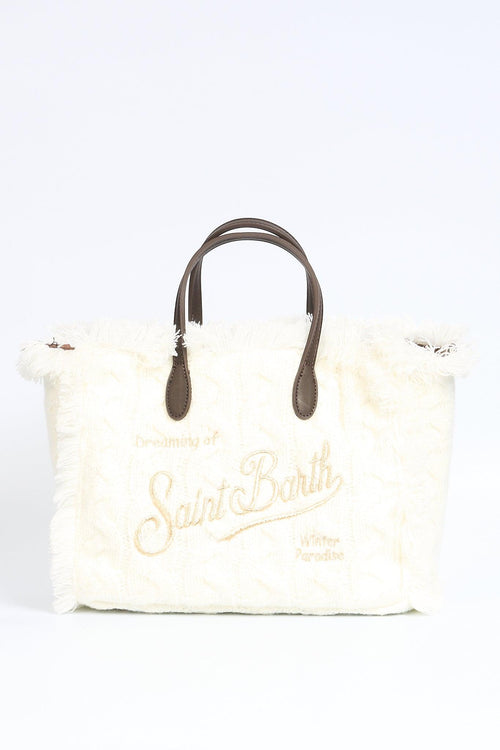 Saint Barth Borsa Colette Tricot Bianco Donna