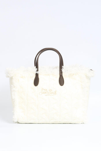 Saint Barth Borsa Colette Tricot Bianco Donna - 3