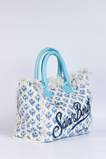 Saint Barth Borsa Vanity Fiori Azzurro Donna - 2