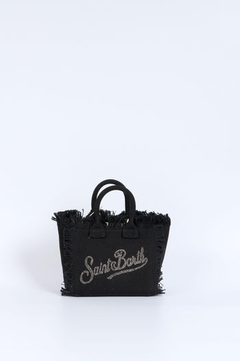 Saint Barth Borsa Vanity Mini Con Strass Nero Donna - 4