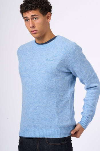 Saint Barth Maglia Alpaca Blu Chiaro Uomo - 6