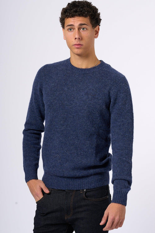 Saint Barth Maglia Alpaca Blu Uomo