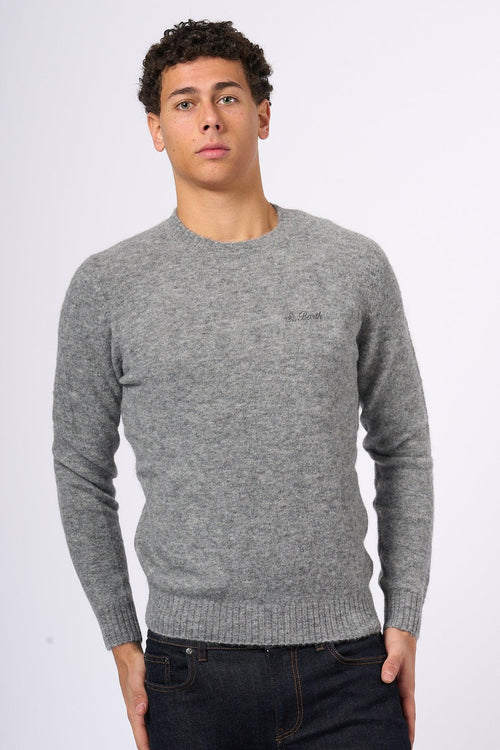 Saint Barth Maglia Alpaca Grigio Uomo - 2