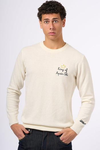 Saint Barth Maglia King of Apres Ski Panna Uomo - 3