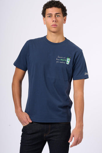 Saint Barth T-shirt Mojito Blu Uomo - 3