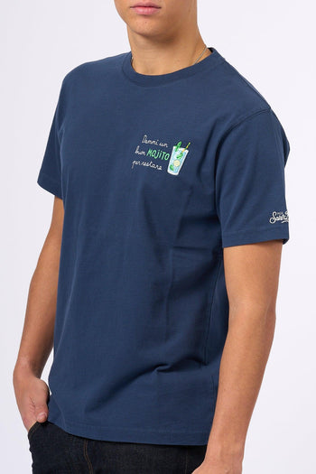 Saint Barth T-shirt Mojito Blu Uomo - 4