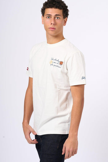 Saint Barth T-shirt Pole Position Bianco Uomo - 5