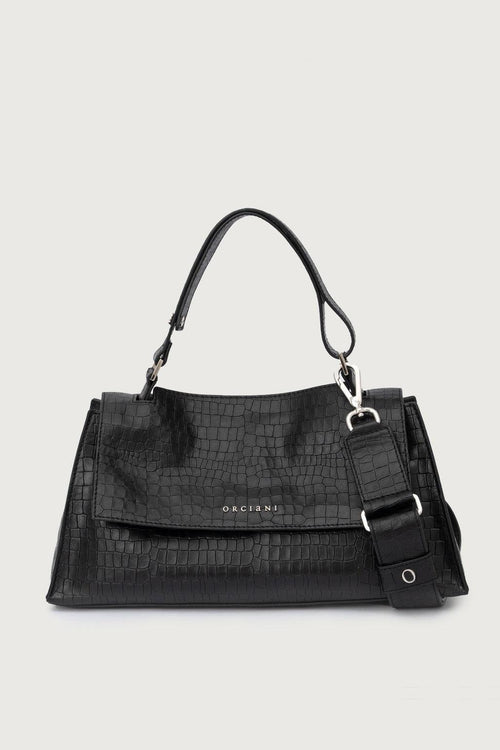 Borsa Sveva Longuette Cocco Nero Donna