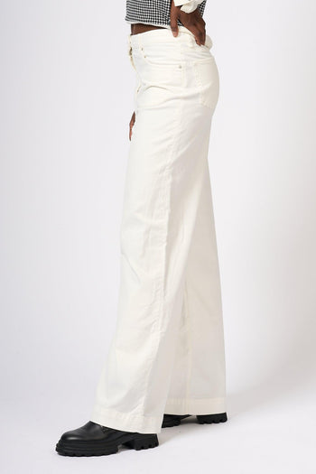 Pantalone Wendy Wide Leg Bianco Donna - 4