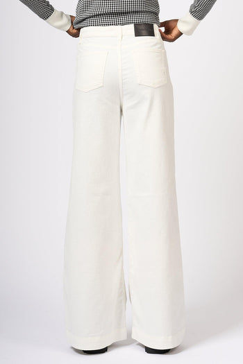 Pantalone Wendy Wide Leg Bianco Donna - 5