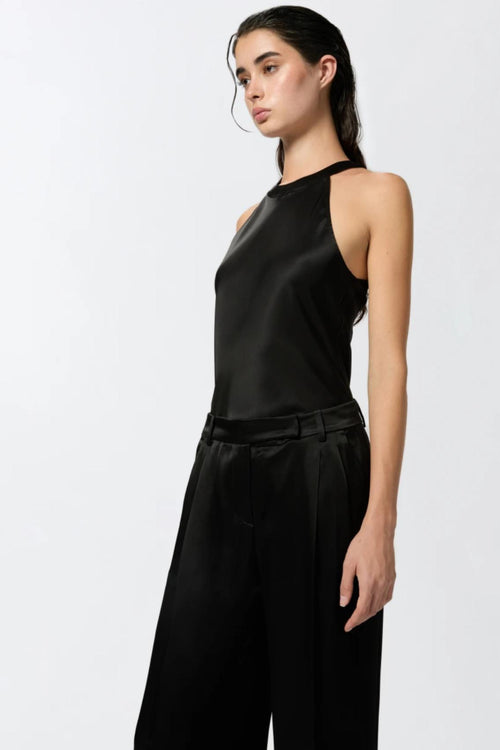 Top Talange con Fiocco Nero Donna