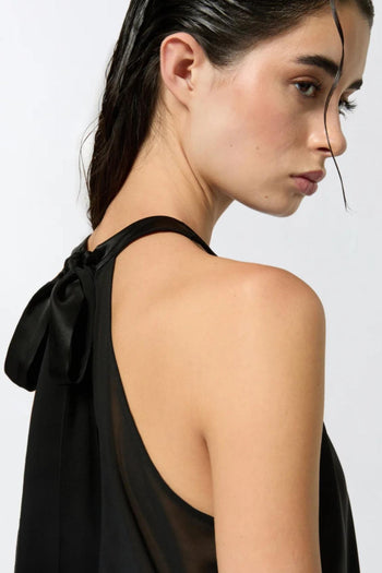Top Talange con Fiocco Nero Donna - 2