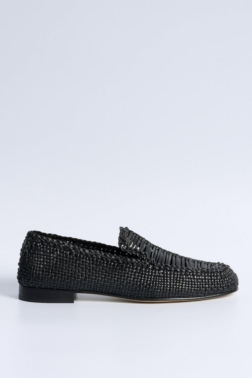 Mocassino Intreccio Nero Donna