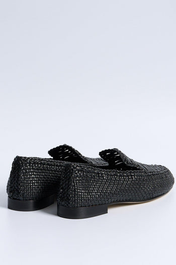 Mocassino Intreccio Nero Donna - 5