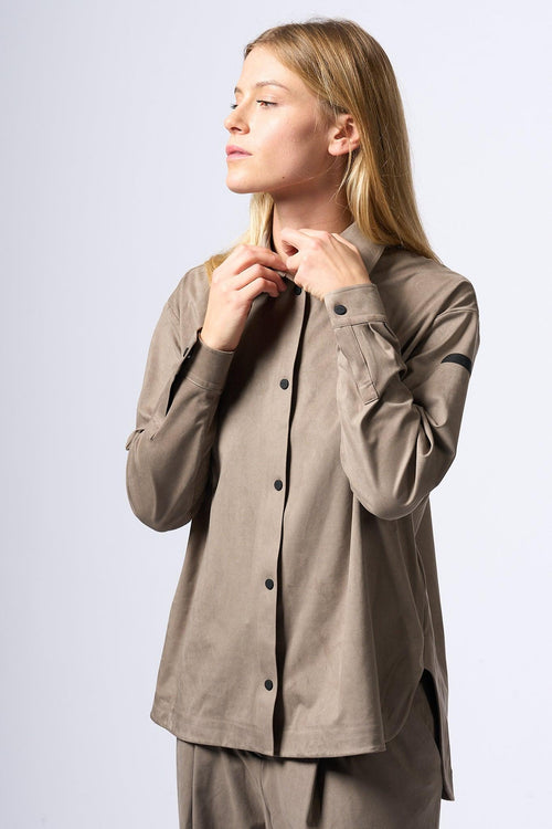 Camicia Over Tortora Donna