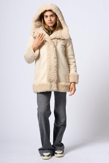 Cappotto Corto Ecomontone Panna Donna - 9