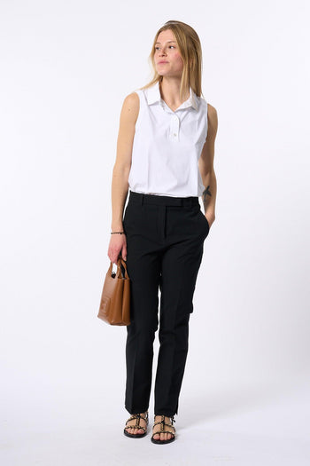 Polo Senza Maniche Bianco Donna - 3