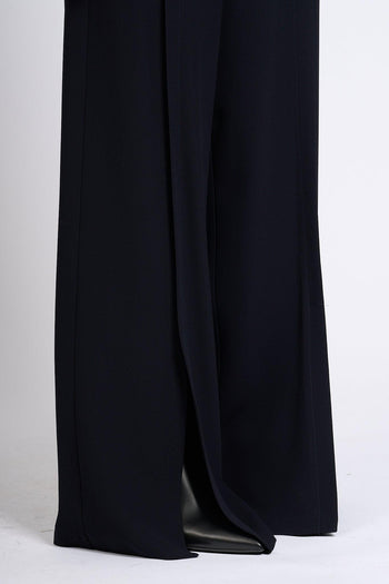 Pantalone Crepe Blu Donna - 7