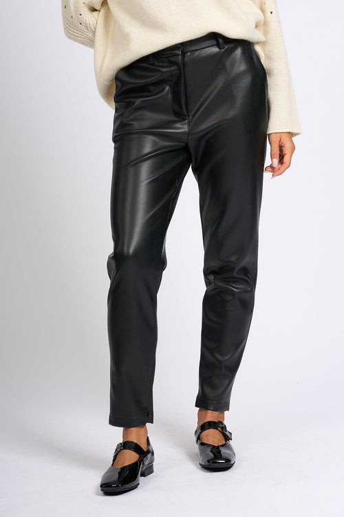 Pantaloni Ecopelle Nero Donna