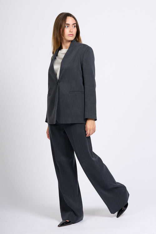 Slowear Pantalone Neera Largo Antracite Donna - 2