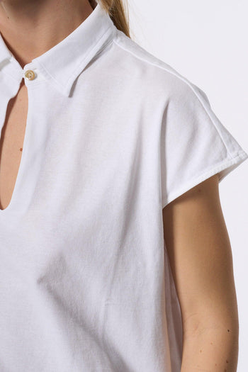 Polo In Ice Cotton Bianco Donna - 7