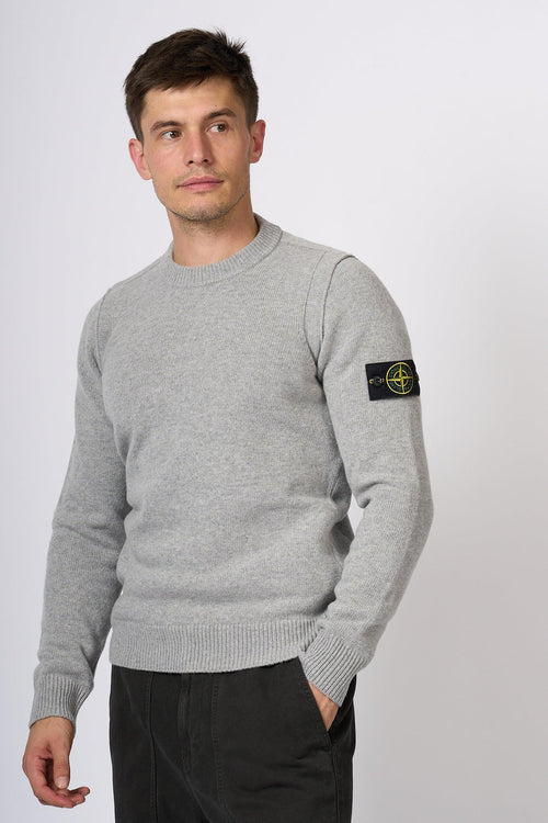 Maglia Giro Lambswool Grigio Uomo