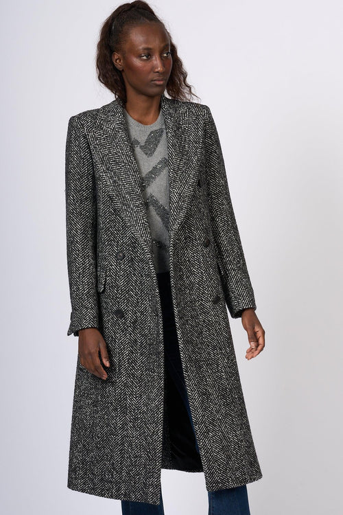 Cappotto Jole Bianco/Nero Donna