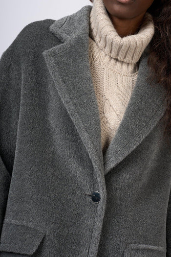 Cappotto Lungo Grigio Donna - 6