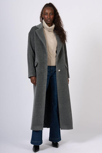 Cappotto Lungo Grigio Donna - 4