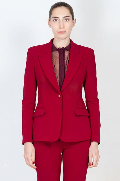 Giacca blazer in crêpe stretch