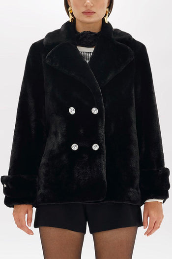 Cappotto corto in eco-pelliccia - 3