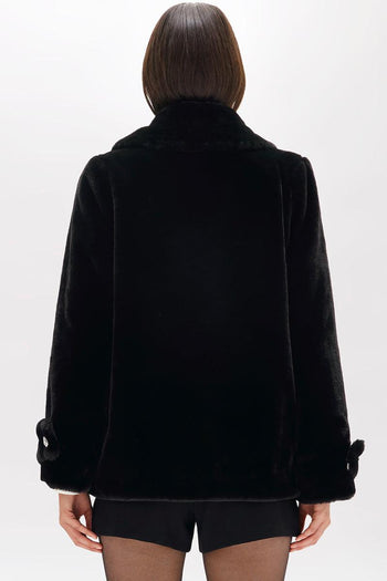Cappotto corto in eco-pelliccia - 2