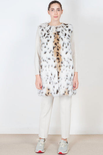 Gilet in pelliccia ecologica animalier - 3