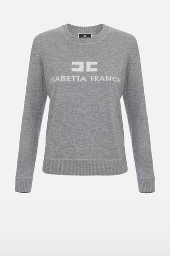 Pullover in misto cashmere con logo - 5