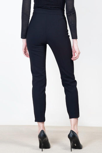 Pantalone dritto in crêpe con zip - 3