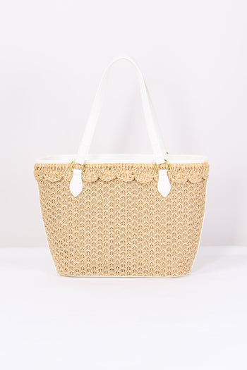 Shopping Rafia Logo Naturale/bianco - 2