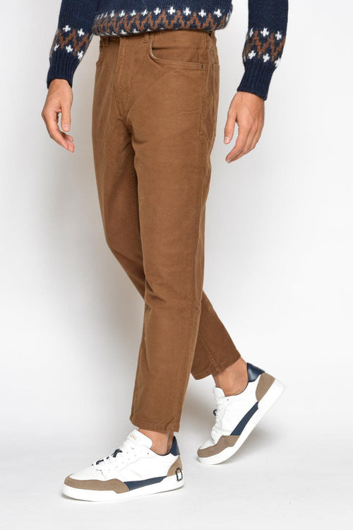 Pantalone Cropped Fustagno Uomo