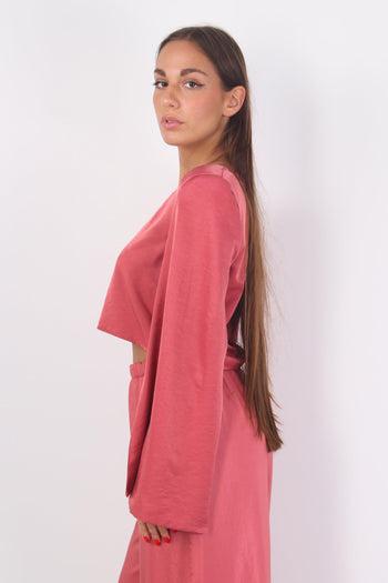 Blusa Spallone Manica Aperta Fard - 3